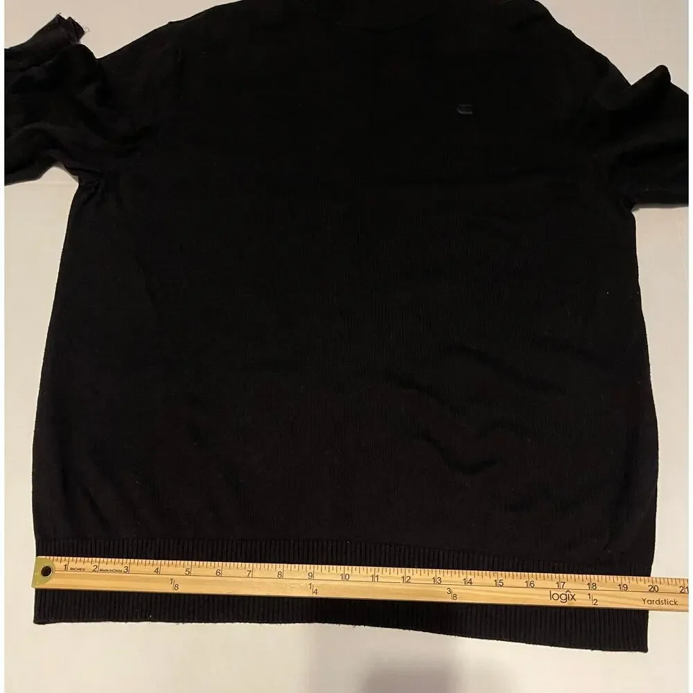 G-Star Raw‎ Sweater Men's XL All Black Mock Turtleneck